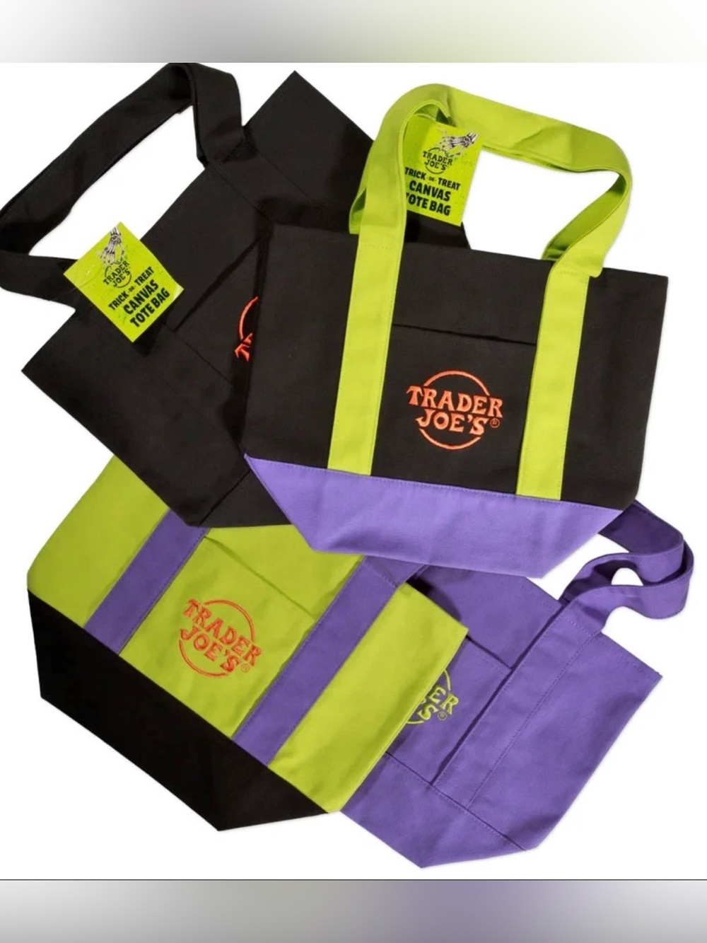 2026 Trader Joe’s Halloween Mini Canvas Totes Set of 4